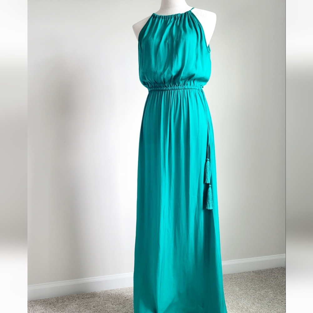 Loft Ann Taylor Women's Long Dress in Teal Color, Size S